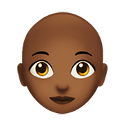 Emoji 👩🏾‍🦲 Donna: Carnagione Abbastanza Scura E Calvo su Apple iOS 12.1.