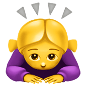 🙇‍♀️ Emoji Mulher Fazendo Reverência na Apple iOS 12.1.