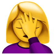 🤦‍♀️ Emoji sich an den Kopf fassende Frau Apple iOS 12.1.