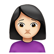 🙍🏻‍♀️ Emoji missmutige Frau: helle Hautfarbe Apple iOS 12.1.