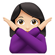 🙅🏻‍♀️ Emoji Mulher Fazendo Gesto De «não»: Pele Clara na Apple iOS 12.1.