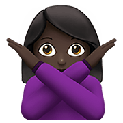 🙅🏿‍♀️ Emoji Frau mit überkreuzten Armen: dunkle Hautfarbe Apple iOS 12.1.