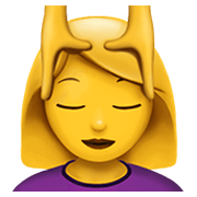 💆‍♀️ Emoji Frau, die eine Kopfmassage bekommt Apple iOS 12.1.