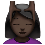 Emoji 💆🏿‍♀️ Donna Che Riceve Un Massaggio: Carnagione Scura su Apple iOS 12.1.