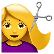 💇‍♀️ Emoji Mulher Cortando O Cabelo na Apple iOS 12.1.