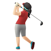 🏌🏻‍♀️ Emoji Mujer Jugando Al Golf: Tono De Piel Claro en Apple iOS 12.1.
