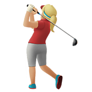 🏌🏼‍♀️ Emoji Mulher Golfista: Pele Morena Clara na Apple iOS 12.1.