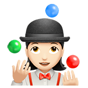 Émoji 🤹🏻‍♀️ Jongleuse : Peau Claire sur Apple iOS 12.1.
