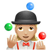 🤹🏼‍♀️ Emoji Jongleurin: mittelhelle Hautfarbe Apple iOS 12.1.