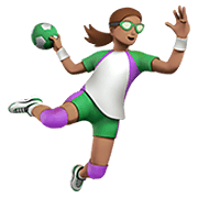 🤾🏽‍♀️ Emoji Handballspielerin: mittlere Hautfarbe Apple iOS 12.1.