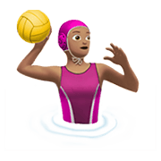 Émoji 🤽🏽‍♀️ Joueuse De Water-polo : Peau Légèrement Mate sur Apple iOS 12.1.