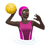 🤽🏿‍♀️ Emoji Mujer Jugando Al Waterpolo: Tono De Piel Oscuro en Apple iOS 12.1.