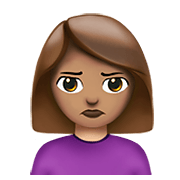 🙎🏽‍♀️ Emoji Mujer Haciendo Pucheros: Tono De Piel Medio en Apple iOS 12.1.