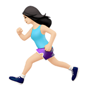 🏃🏻‍♀️ Emoji Mujer Corriendo: Tono De Piel Claro en Apple iOS 12.1.