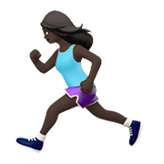 🏃🏿‍♀️ Emoji Mujer Corriendo: Tono De Piel Oscuro en Apple iOS 12.1.