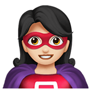 Emoji 🦸🏻‍♀️ Supereroina: Carnagione Chiara su Apple iOS 12.1.