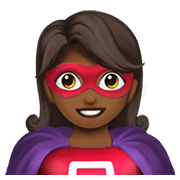 🦸🏾‍♀️ Emoji Super-heroína: Pele Morena Escura na Apple iOS 12.1.