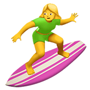 🏄‍♀️ Emoji Mujer Haciendo Surf en Apple iOS 12.1.