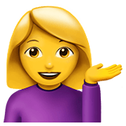 Emoji 💁‍♀️ Donna Con Suggerimento su Apple iOS 12.1.
