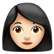 Émoji 👩🏻 Femme : Peau Claire sur Apple iOS 12.1.