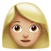 👩🏼 Emoji Mujer: Tono De Piel Claro Medio en Apple iOS 12.1.