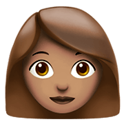 Émoji 👩🏽 Femme : Peau Légèrement Mate sur Apple iOS 12.1.