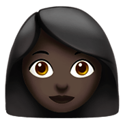 👩🏿 Emoji Mujer: Tono De Piel Oscuro en Apple iOS 12.1.