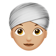 👳🏼‍♀️ Emoji Frau mit Turban: mittelhelle Hautfarbe Apple iOS 12.1.