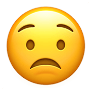 Emoji 😟 Faccina Preoccupata su Apple iOS 12.1.