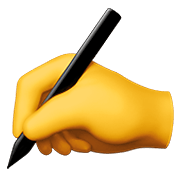 ✍️ Emoji Escrevendo à Mão na Apple iOS 12.1.
