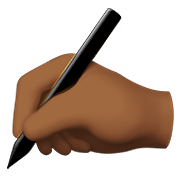 ✍🏾 Emoji Escrevendo à Mão: Pele Morena Escura na Apple iOS 12.1.
