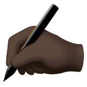 ✍🏿 Emoji Escrevendo à Mão: Pele Escura na Apple iOS 12.1.
