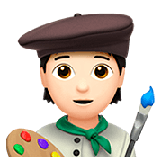 Emoji 🧑🏻‍🎨 Artista: Carnagione Chiara su Apple iOS 13.2.