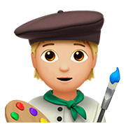 🧑🏼‍🎨 Emoji Künstler(in): mittelhelle Hautfarbe Apple iOS 13.2.