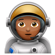 🧑🏾‍🚀 Emoji Astronauta: Tono De Piel Oscuro Medio en Apple iOS 13.2.