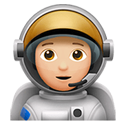 🧑🏼‍🚀 Emoji Astronauta: Tono De Piel Claro Medio en Apple iOS 13.2.