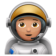🧑🏽‍🚀 Emoji Astronauta: Tono De Piel Medio en Apple iOS 13.2.