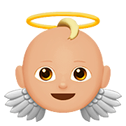 Emoji 👼🏼 Angioletto: Carnagione Abbastanza Chiara su Apple iOS 13.2.