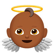 Emoji 👼🏾 Angioletto: Carnagione Abbastanza Scura su Apple iOS 13.2.