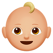 👶🏼 Emoji Bebé: Tono De Piel Claro Medio en Apple iOS 13.2.