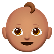 👶🏽 Emoji Bebê: Pele Morena na Apple iOS 13.2.