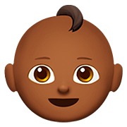 👶🏾 Emoji Bebê: Pele Morena Escura na Apple iOS 13.2.