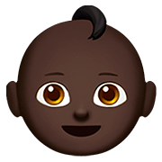 👶🏿 Emoji Bebé: Tono De Piel Oscuro en Apple iOS 13.2.