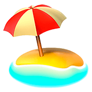 Emoji 🏖️ Spiaggia Con Ombrellone su Apple iOS 13.2.
