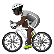🚴🏿 Emoji Persona En Bicicleta: Tono De Piel Oscuro en Apple iOS 13.2.