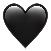 Emoji 🖤 Cuore Nero su Apple iOS 13.2.