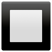 🔲 Emoji Botón Cuadrado Con Borde Negro en Apple iOS 13.2.