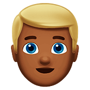 Emoji 👱🏾‍♂️ Uomo Biondo: Carnagione Abbastanza Scura su Apple iOS 13.2.