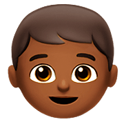 👦🏾 Emoji Niño: Tono De Piel Oscuro Medio en Apple iOS 13.2.