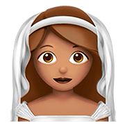 👰🏽 Emoji Person mit Schleier: mittlere Hautfarbe Apple iOS 13.2.